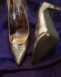 Antique Silver Stiletto Heels